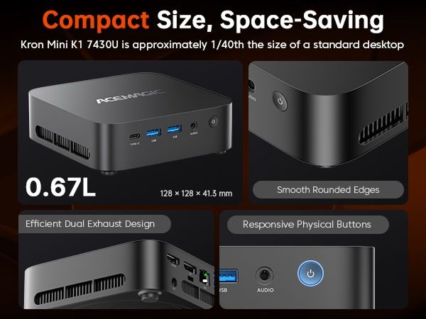 Міні-ПК системний блок ACEMAGICIAN Kron Mini K1 Ryzen 7 7730U 32 /512