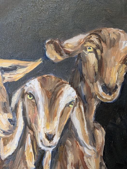 Quadro pintado a óleo, 46x38 cm