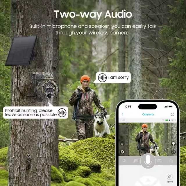 FOTOPUŁAPKA Kamera 6MP 12X zoom SIM SOLAR + AKUMULATOR 4G PTZ 2 obiektywy‼️ podgląd na telefonie na Działkę na Budowę ‼️ zapis na karcie SD