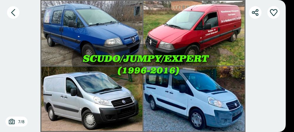 Бампер Фіат Скудо 1996-2010 року.