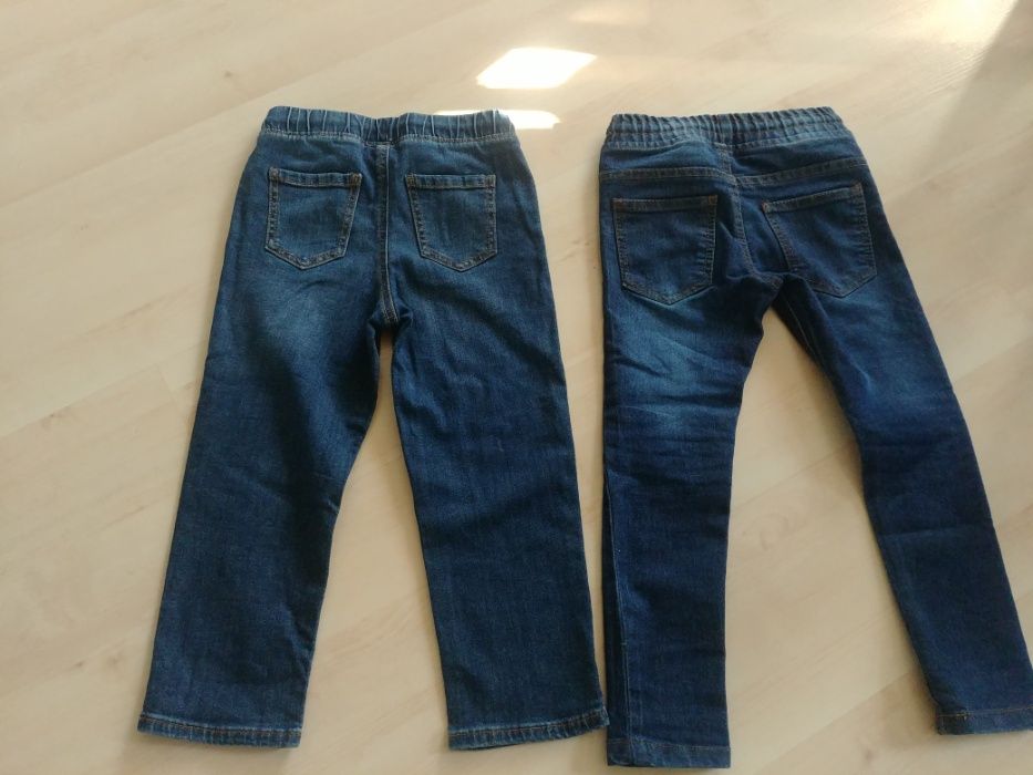 Spodnie Jeans STRETCH 2 sztuki, rozmiar 110/116 - stan bardzo dobry