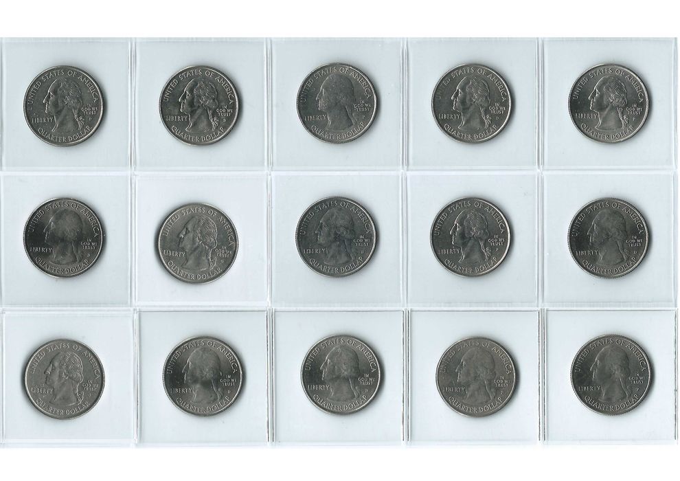 Monety USA, 1/4 dolara, 39 sztuk