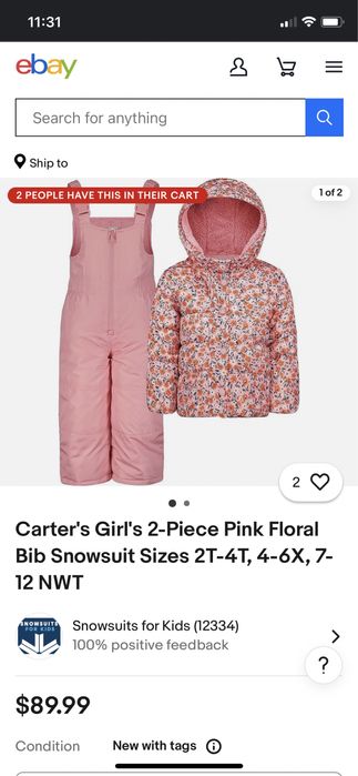 Комплект Carter’s 2в1 куртка напівкомбінезон для дівчинки