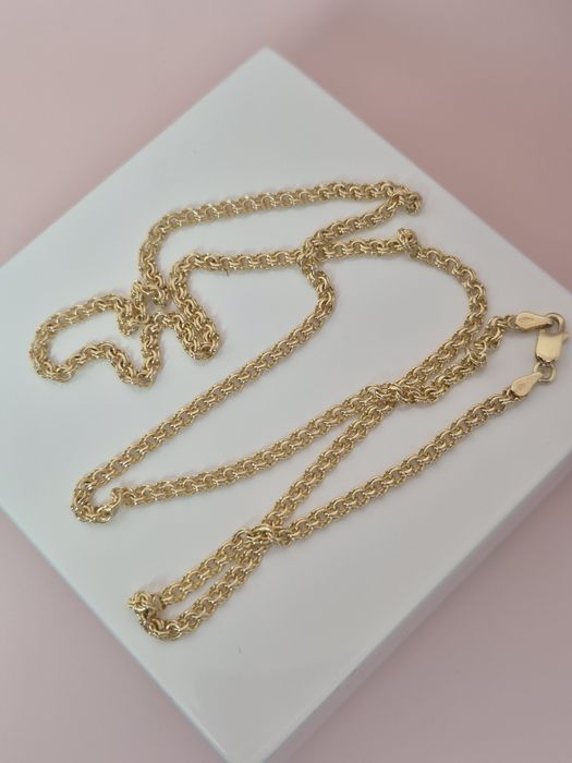 Złoty łańcuszek garibaldi 60 cm p. 585