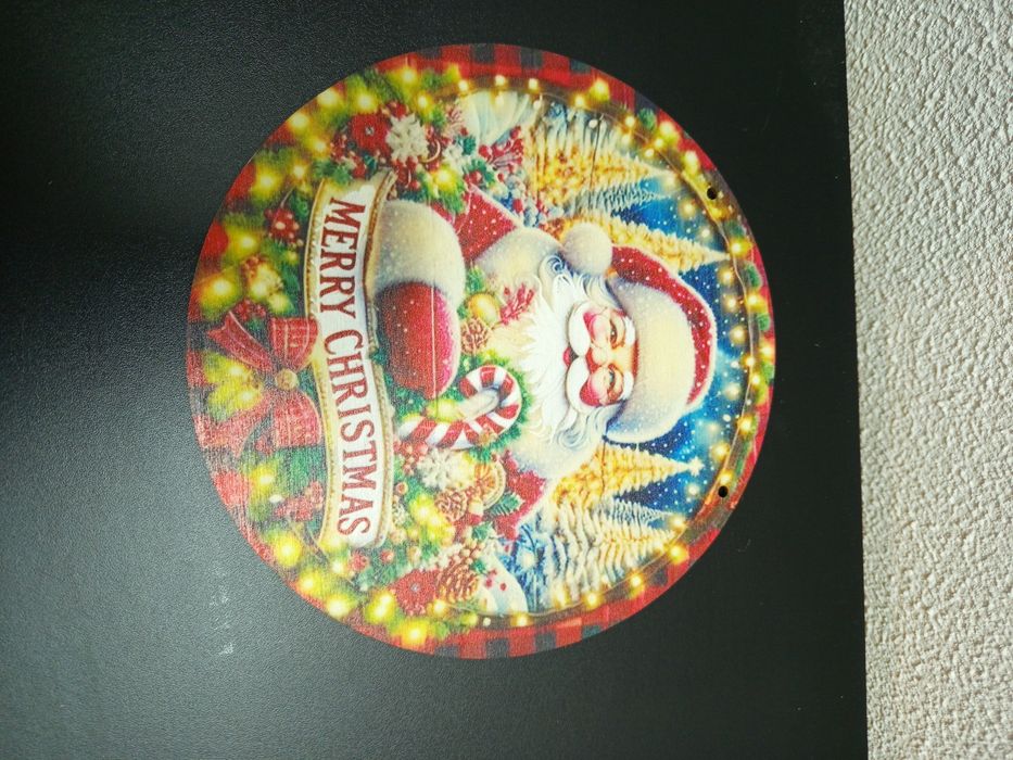 Placa decorativa de natal.
