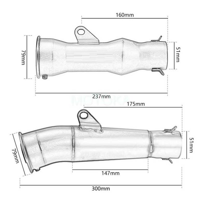 ponteira de escape universal 51mm