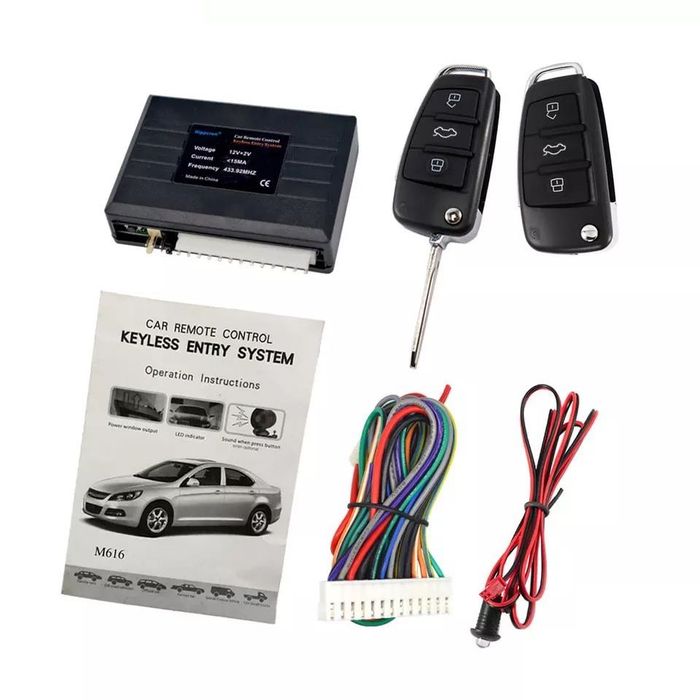 Kit fecho de comando carro universal com/sem chave retractil (NOVO)