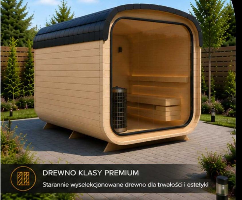 SAUNA QUADRO – Gotowa sauna ogrodowa, super jakość