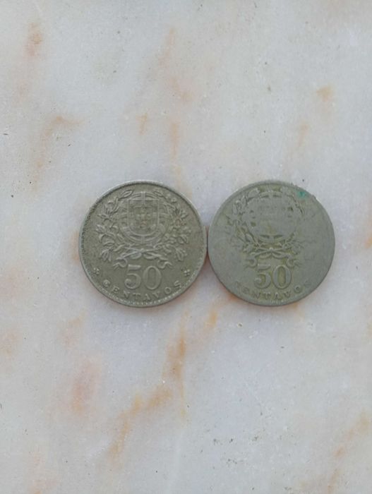 Moedas de 50 centavos - 1929 e 1966