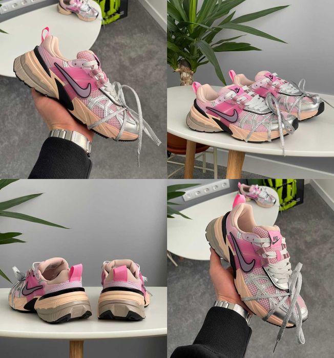Женские кроссовки Nike V2K Runtekk Pink Silver 36-41 Новинка Весны!