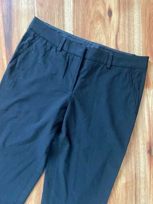 Dkny mercer eleganckie spodnie s m 36 czarne materiał proste Basic