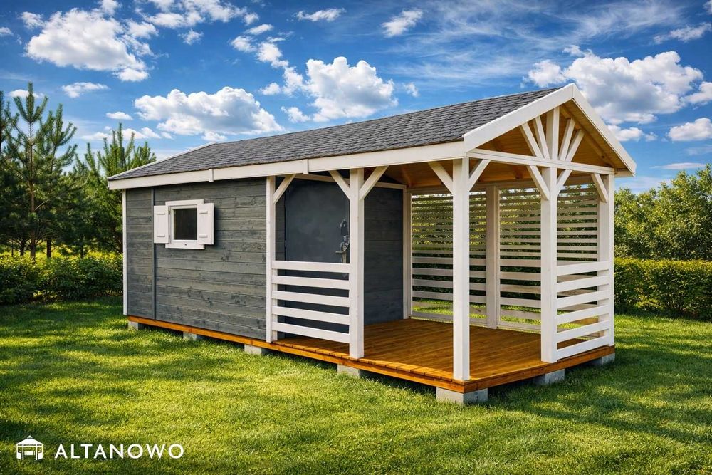 Drewniany domek ogrodowy letniskowy 3x6 | producent | transport | rod