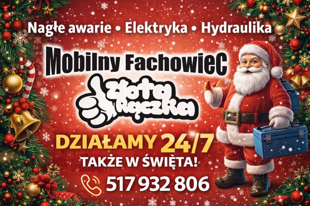 Złota Rączka, Awarie 24/7, Hydraulik, Elektryk, Malarz, Glazurnik, Rem