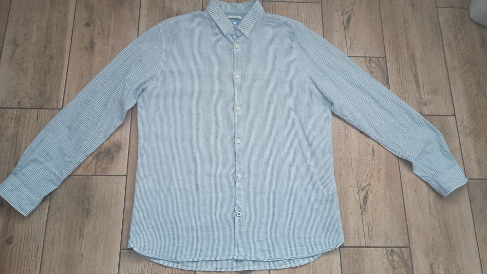 Koszula męska w paski Tom Tailor XL/len& bawełna/ Regular Fit