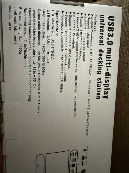 Stacja dokująca Microsoft Macos usb 3.0 MULTI-DISPLAY