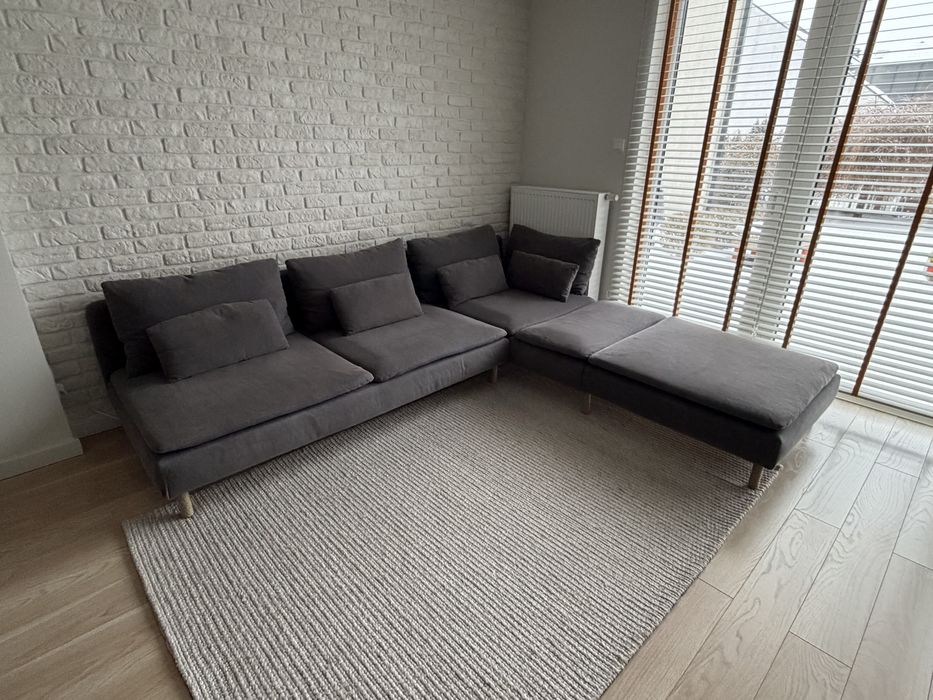 Sofa 4 osobowa SÖDERHAMN + sekcja 1 osobowa / ciemnoszary