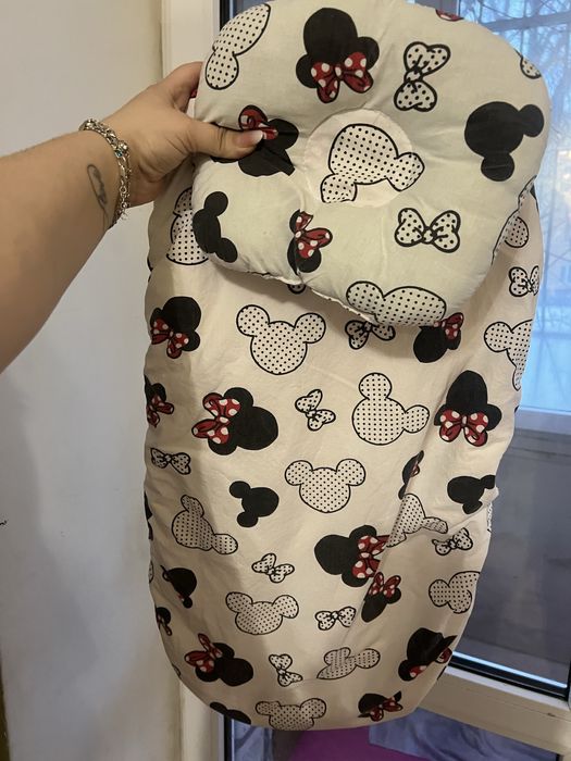 Каляска 2 в 1 біла шкіряна