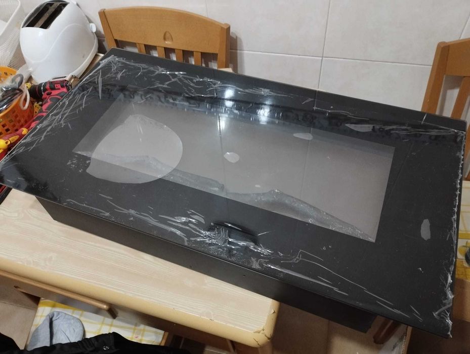 Lareira elétrica de parede ou chão simulação de fogueira