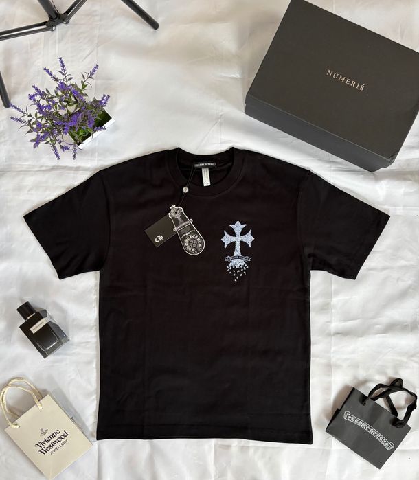 Футболка Chrome Hearts Хром Хартс Топ Біла Чорна Літо