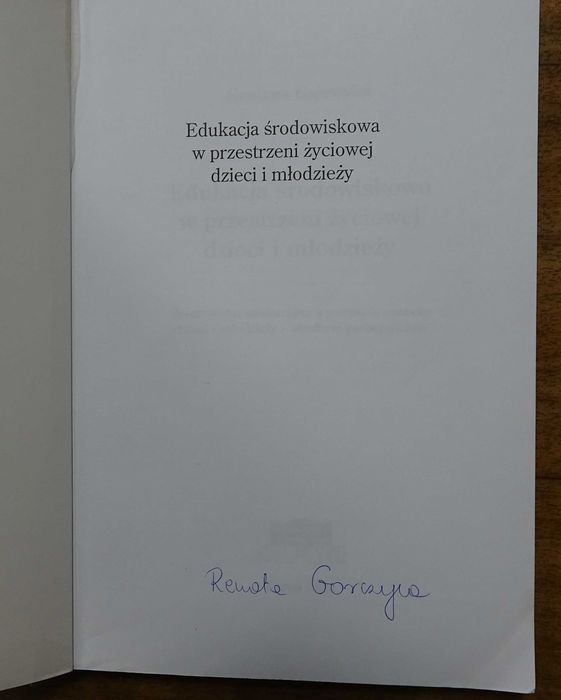 Gajewska Grażyna – Edukacja środowiskowa