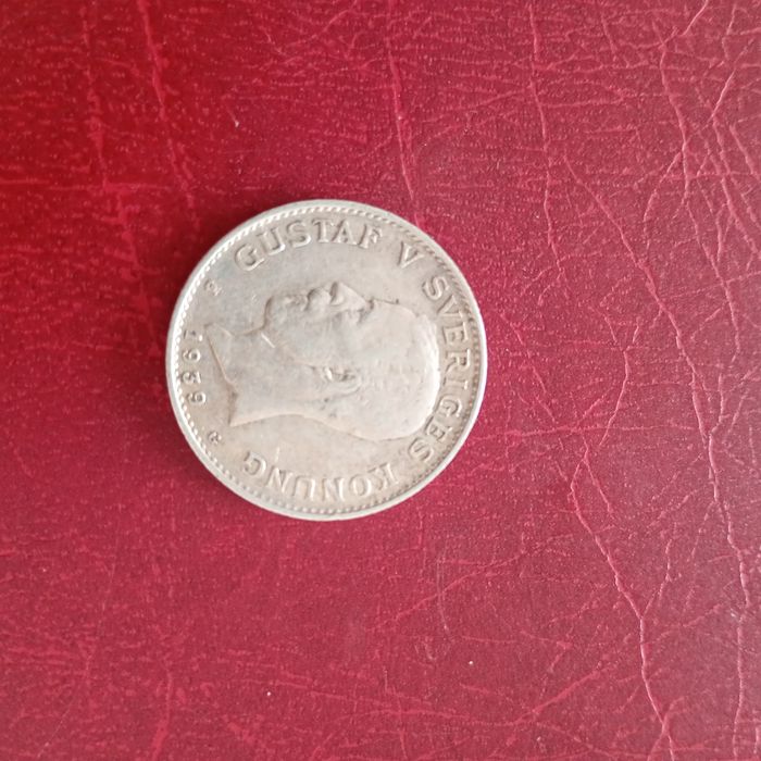 1 крона 1939 Швеція 7.5 грам 800 проба