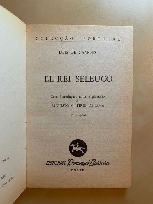 El-Rei Seleuco - Luís de Camões