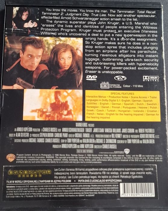 Egzekutor eraser dvd  pl Schwarzenegger snapper