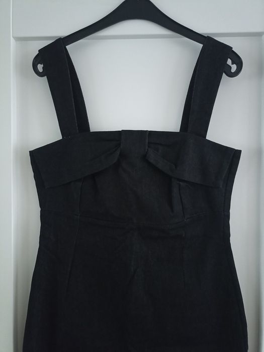 Czarna sukienka jeansowa Orsay S