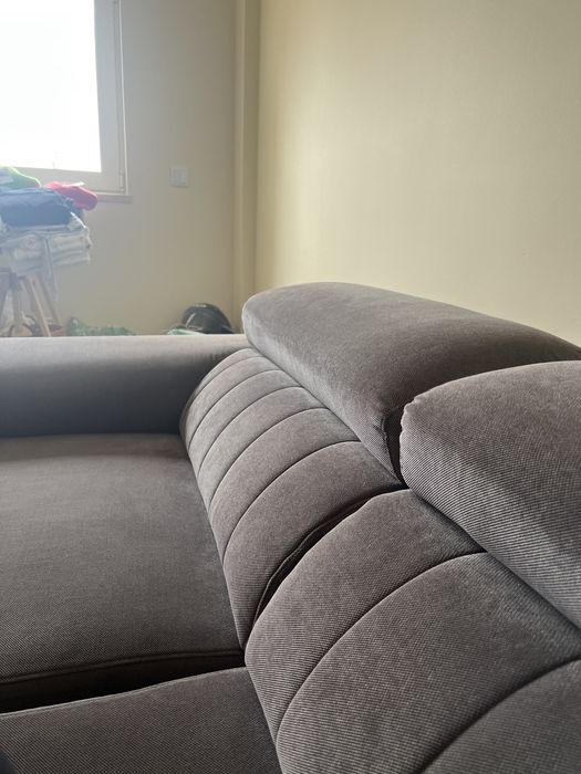 Sofá de 3 lugares Cinzento