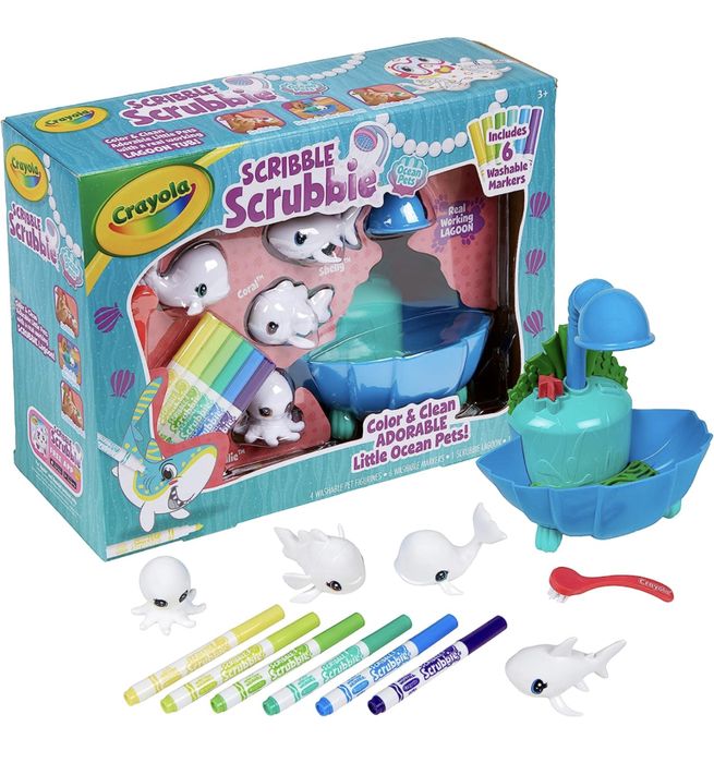 Crayola scribble scrubbie розфарбуй вихованців крайола  питомцы