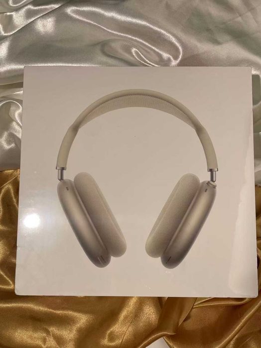 Stan idealny Nowe słuchawki Apple Air-Pods Max gwiezdnego światła