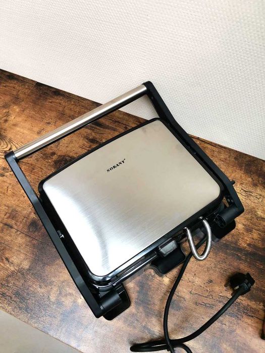 Електрогриль мережевий, сталь, антипригарне покриття