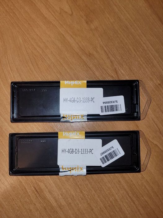 DDR3 8 gb дві планки по 4 gb 1333MHz