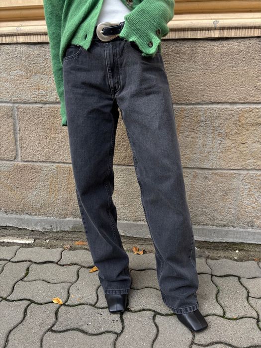 The odder side key grafitowe czarne baggy jeans XS z zieloną metką