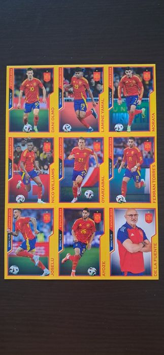 Pack cromos selecao campea Euro 2024 Espanha da Panini