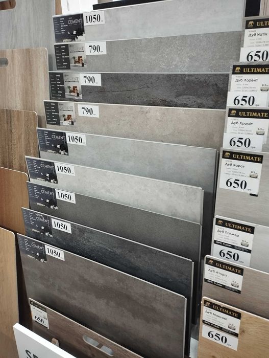 SPC ламінат та вініл замковий, товщина 4-6мм, вигідна ціна, є доставка