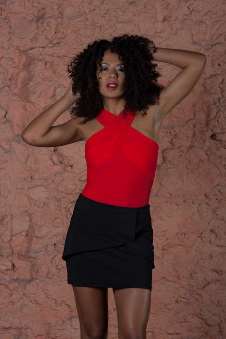 Body second skin - BODY TIE PRETO - com etiqueta!