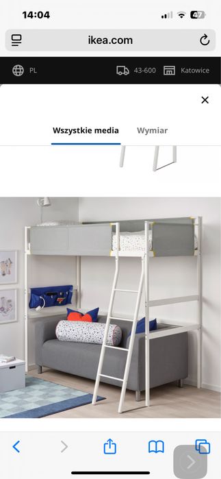 Łóżko piętrowe IKEA