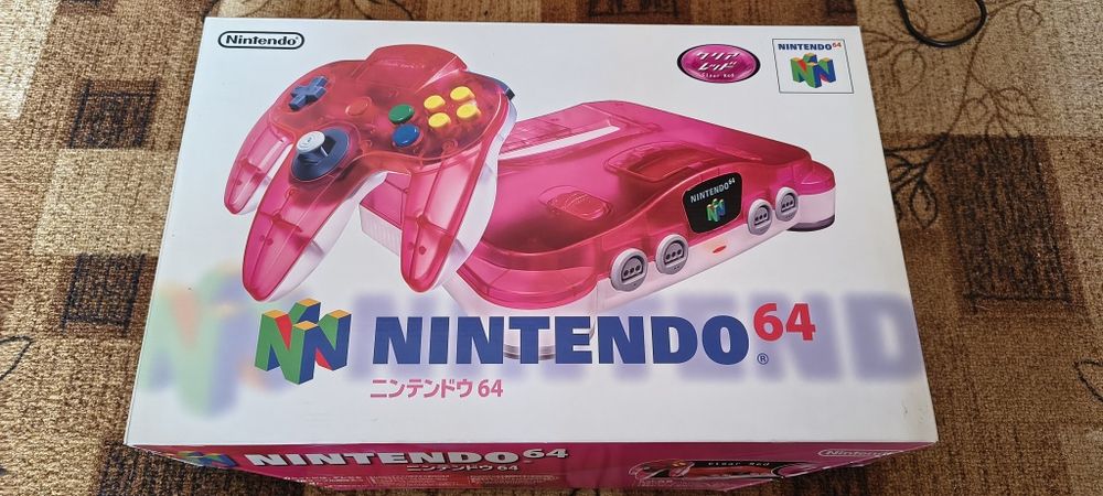 Nintendo 64 Clear Red + Summer Cart + Adapter HDMI