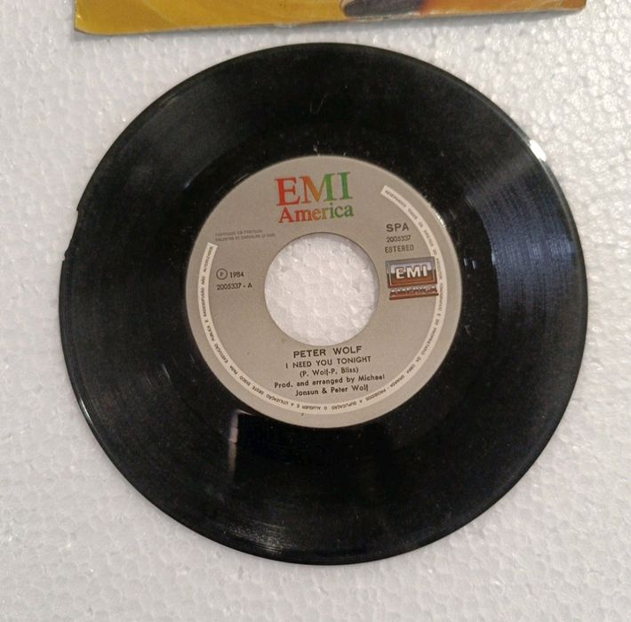 Peter Wolf I Need You Tonight PT 1984 EMI Disco Vinil Single 7" 45 RPM