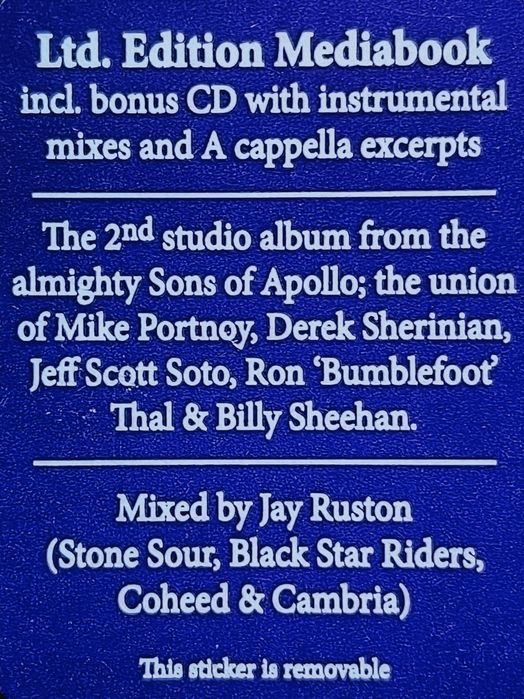 Sons Of Apollo - MMXX 2xCD Limited Edition Digibook