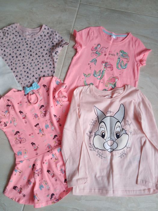 r. 110-116 nowe i używane, zestaw 5 szt bluzki, bluzeczki