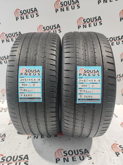 2 pneus semi novos 245/45R18 Pirelli - Oferta dos Portes