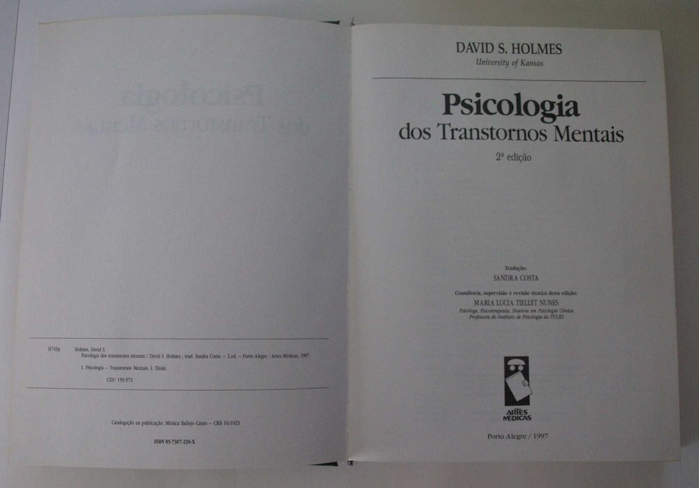 Psicologia dos Transtornos Mentais  David S.Holmes