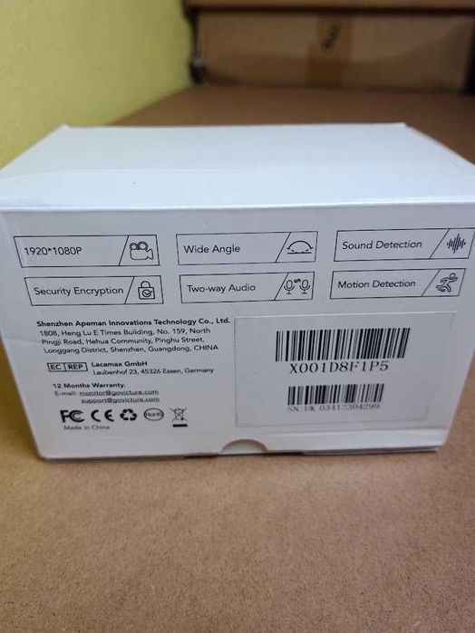 Câmara de Segurança IP Victure PC440 1080p WiFi (Nova na Caixa)