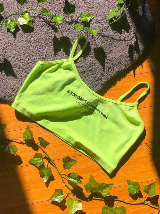 Top neonowy bershka M