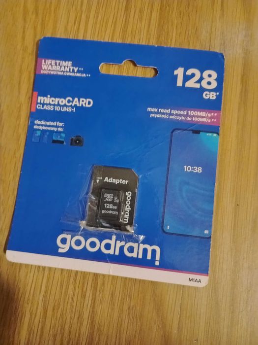 GOODRAM 128GB microSDXC 100MB/s C10 UHS-I U1 z adapterem bardzo szybka