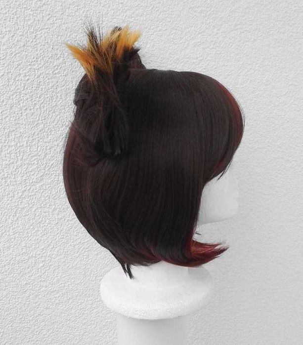 Xinyan Genshin Impact brązowa peruka z kitkami brązowy cosplay wig
