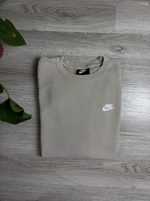 Bawełniana Beżowa bluza Nike z białym logo rozmiar XS