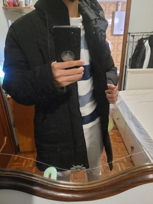 Casaco Masculino Acolchoado Inverno com Capuz – Parka Casual Novo